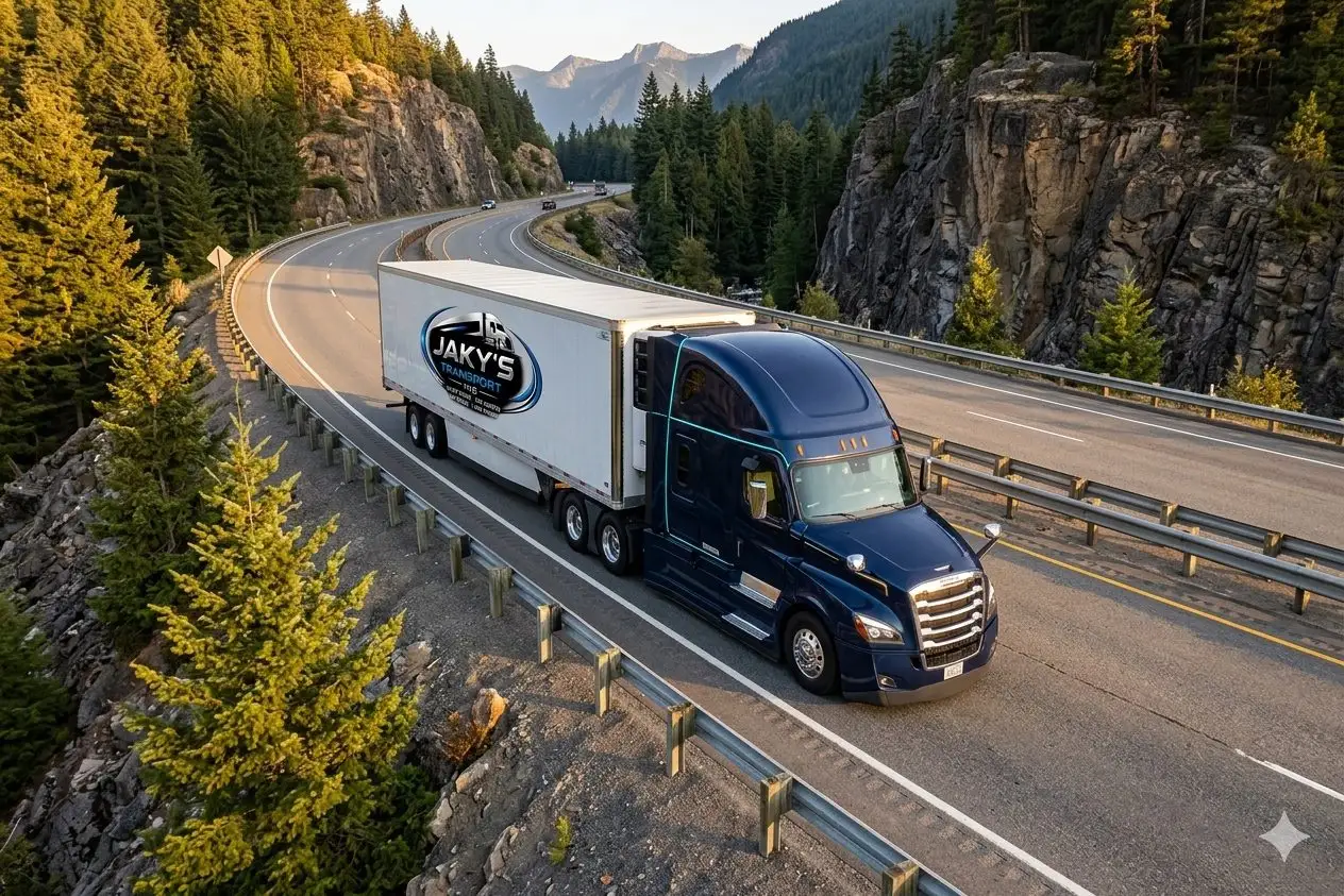 JAKY'S Cascadia on mountain highway