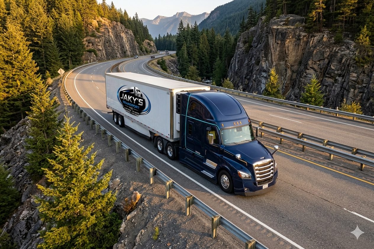 JAKY'S Cascadia on mountain highway